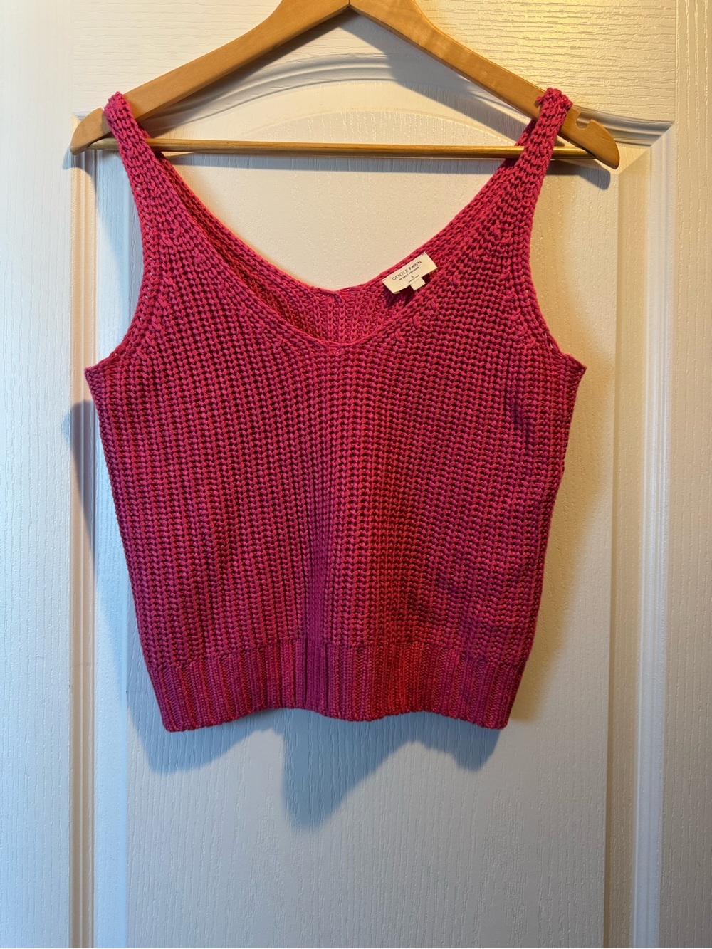 Gentle Fawn Ribbed Knit Tank in Vibrant Pink